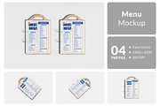 Menu Mockup, a Packaging Mockup by Hazzpro_Std (Thumbnail 1 of 5)