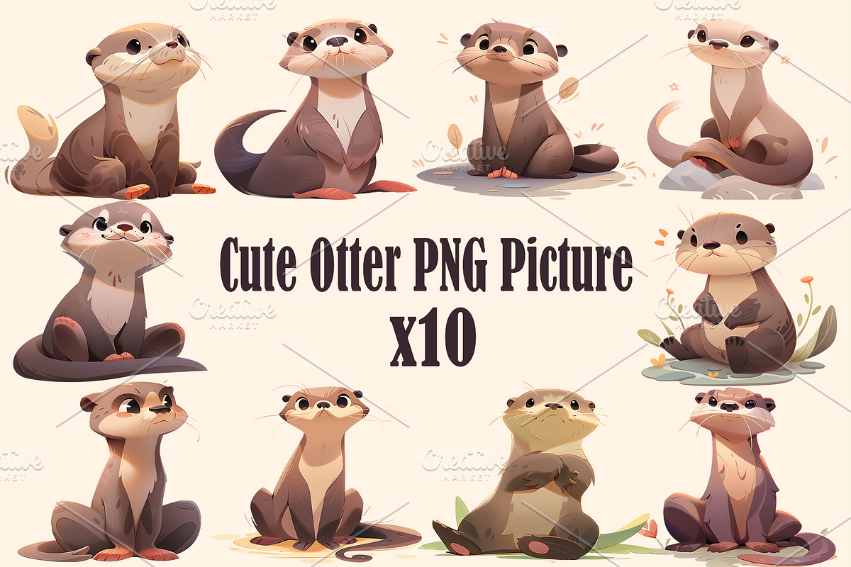 Cute animal collection 400 PNG, an Animal Illustration by DesignFolioHub (Photo 16 of 34)