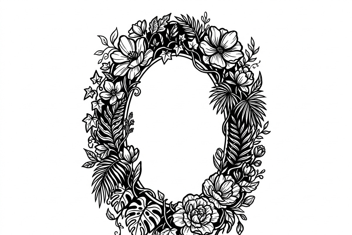 50 Elegant Floral Oval Mirror Frame, a Decorative Illustration by Amazin_art (Photo 2 of 26)