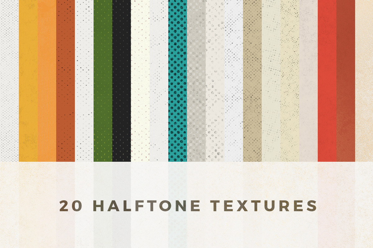15 Halftone Textures + 5 Bonus preview 2