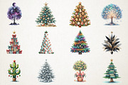 Christmas Trees Clipart, an Illustration by RobertsArt (Thumbnail 7 of 7)