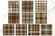 Rich brown and light blue tartan, a Pattern Graphic by wind mill (Thumbnail 2 of 2)