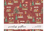 Winter market Christmas pattern, a Texture Graphic by Milatoo (Thumbnail 1 of 6)