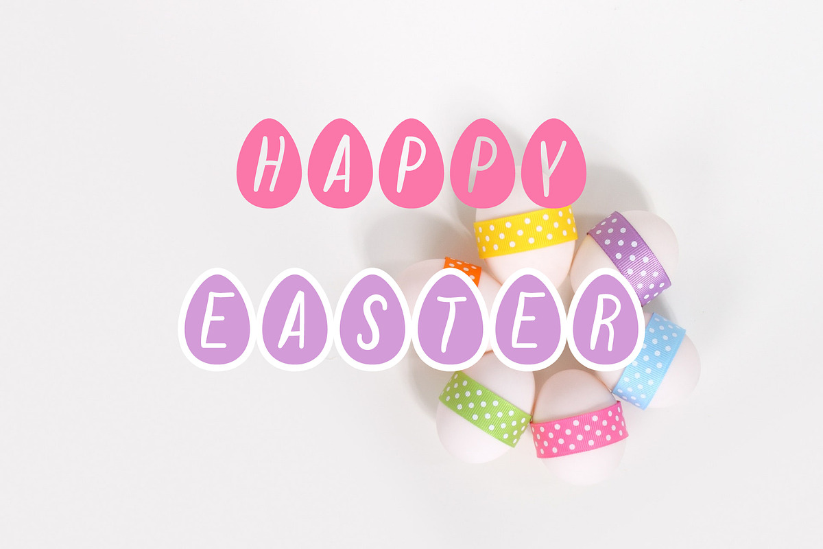 Easter Eggs Font, a Font by vladocar (Photo 3 of 4)