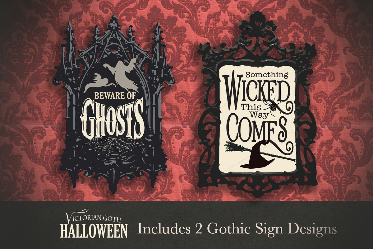 Victorian Goth Halloween, a Seasonal Illustration by WhiteRiverStudio (Photo 3 of 8)