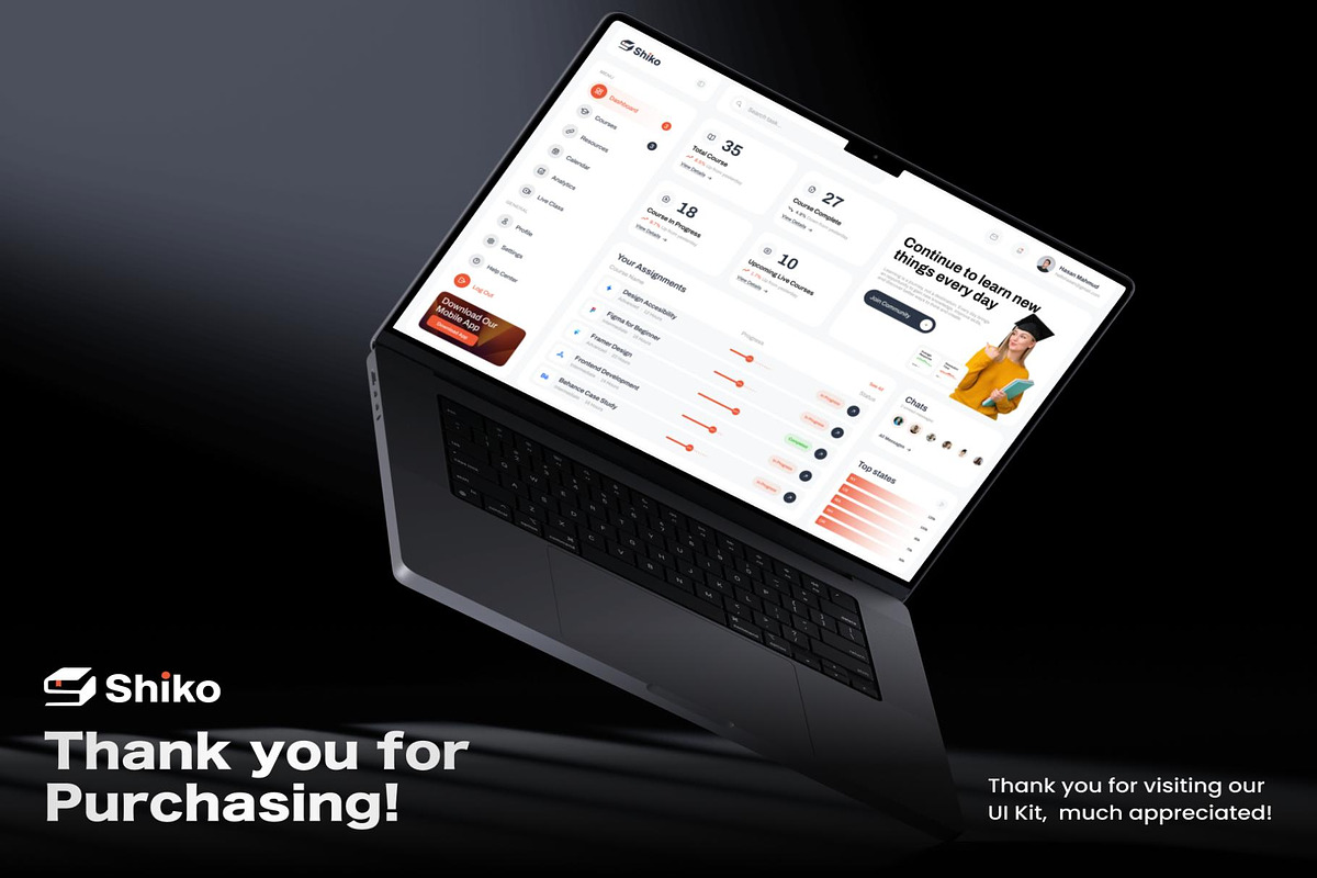 Shiko Learning Management System, an UI Kit Template by Creative Perspective (Photo 8 of 8)