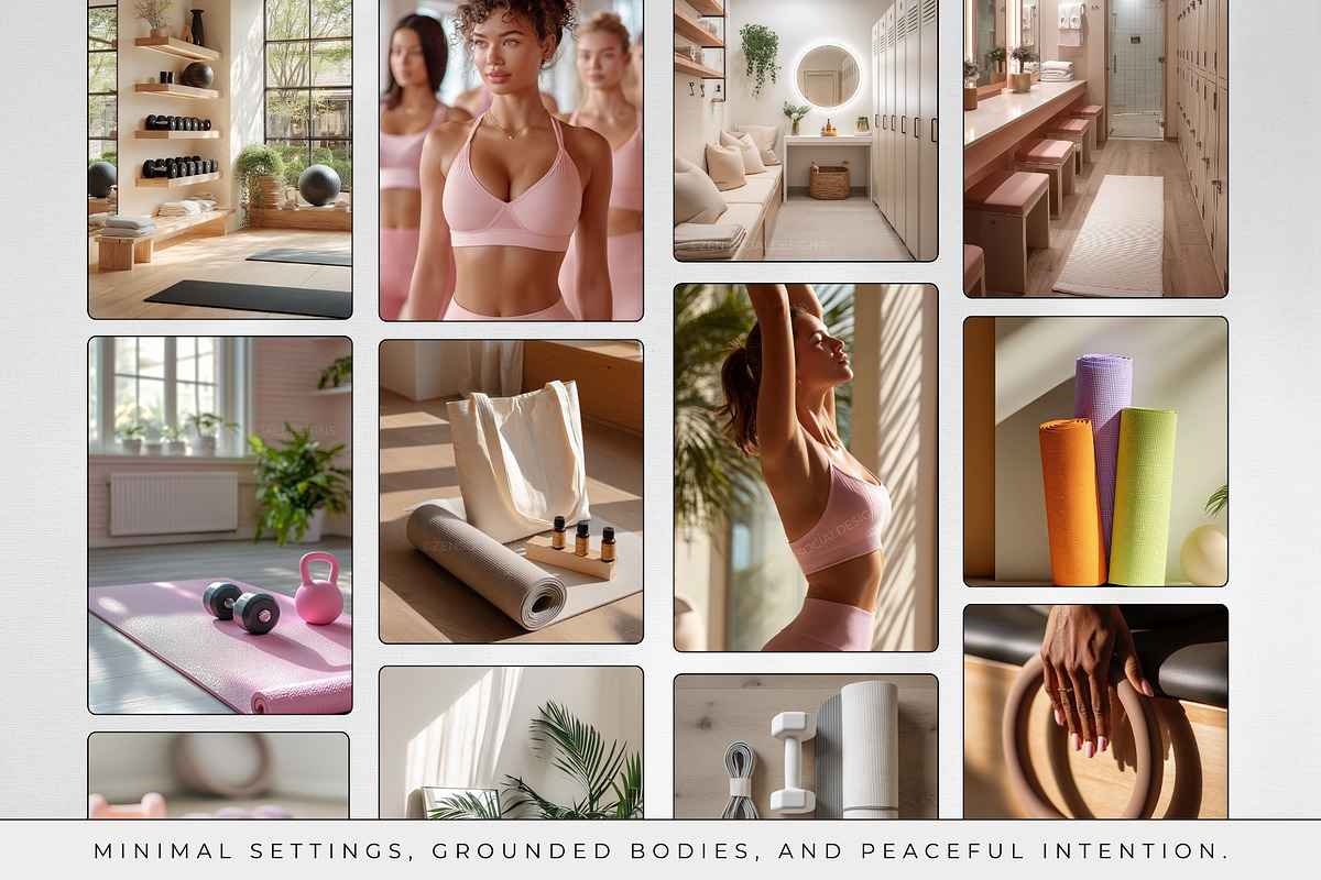Pilates & Yoga Stock Photo Bundle, a Photo by ZenSocialDesigns (Photo 2 of 9)