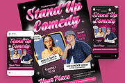 Stand Up Comedy Show Flyer Set, a Flyer Template by Annora Studio (Thumbnail 2 of 6)