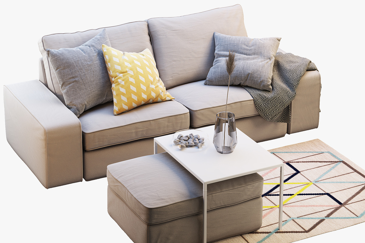 Two-seat sofa 2 3d model, a Furniture 3D Model by 3dmitruk (Photo 8 of 10)