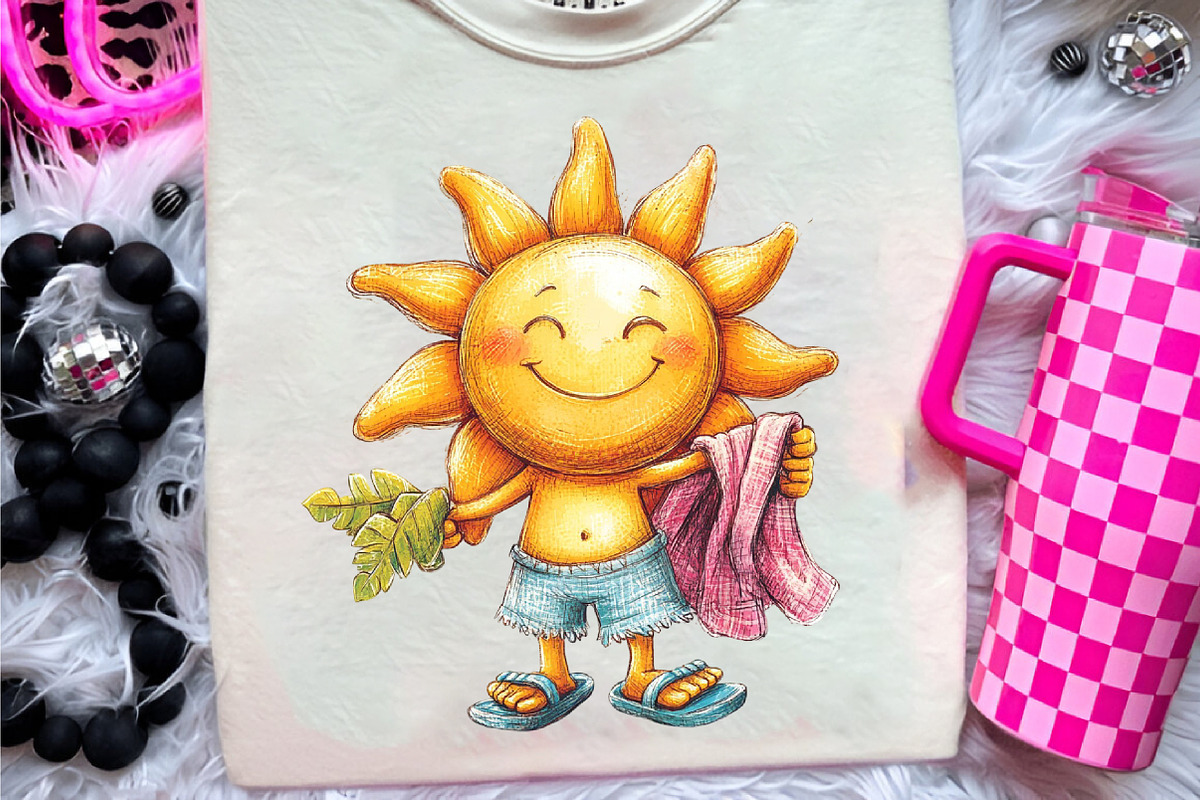 Quirky Summer Beach Day Clipart, an Illustration by CreationArt (Photo 5 of 9)