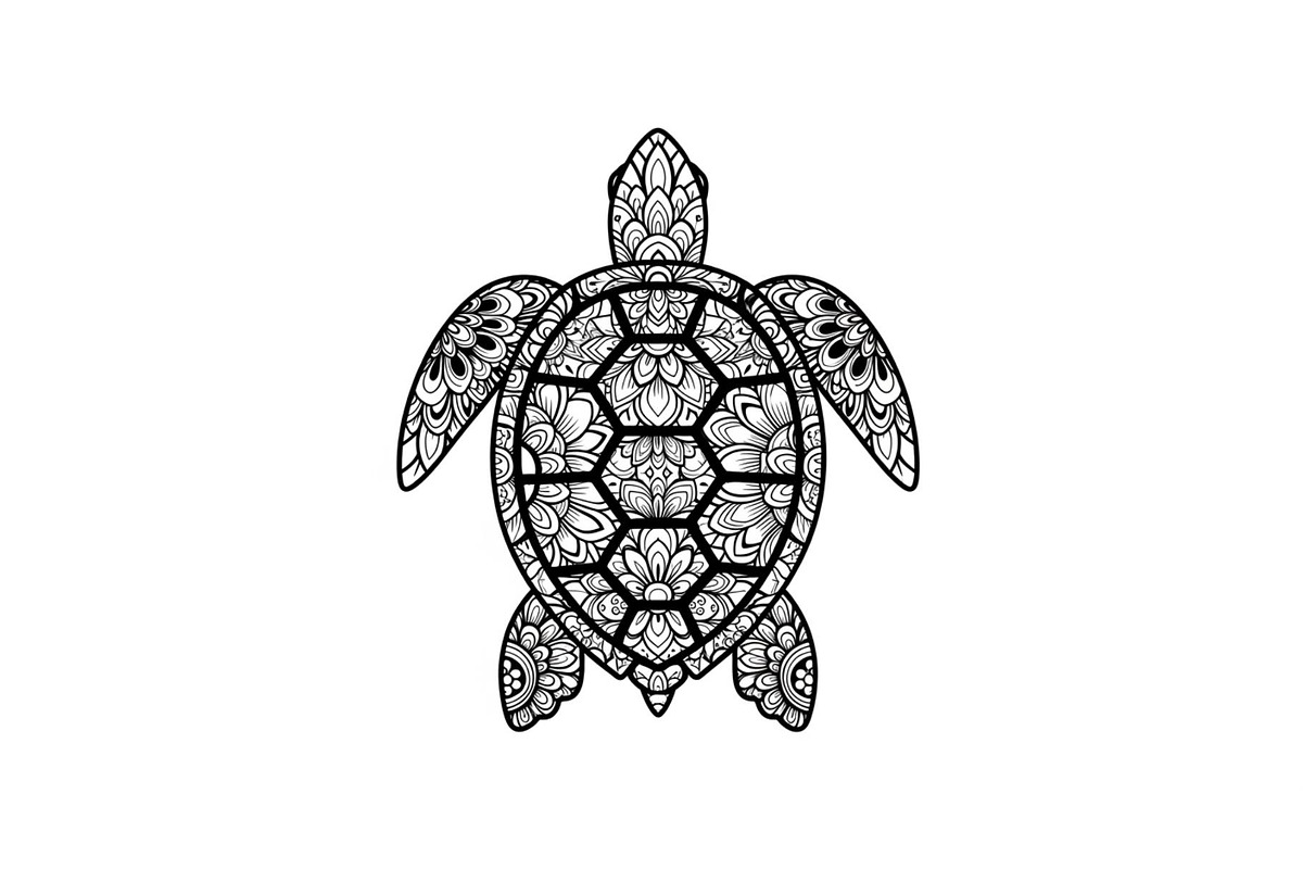 Mandala Sea Turtle SVG Bundle, an Illustration by yasushie (Photo 21 of 31)