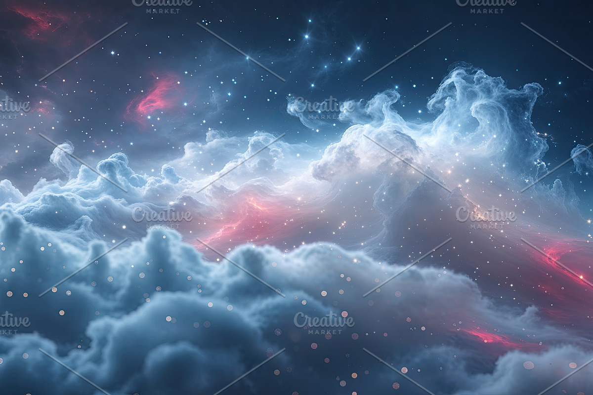 Swirling nebula cloud, an Illustration by wavebreak