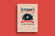Vintage Veterans Day Event Flyer, a Flyer Template by VectorVactory (Thumbnail 1 of 3)