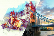 Watercolor Urban Sketcher PS Action, an Action Add-On by SlideSalad (Thumbnail 9 of 21)