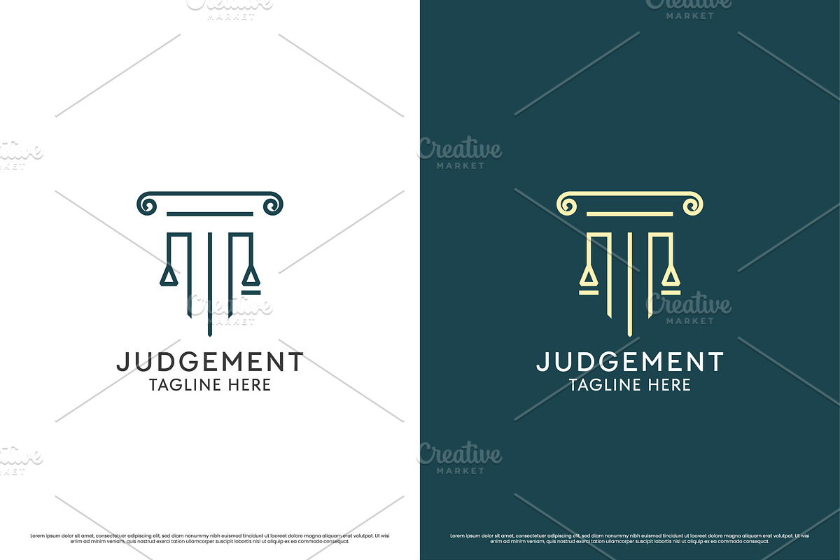 Court Pillar Logo Design Icon, a Branding & Logo Template by Morvana Crew