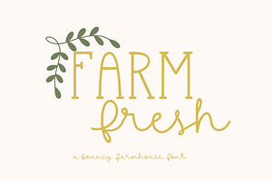 Farm Fresh, Cute Farmhouse Font