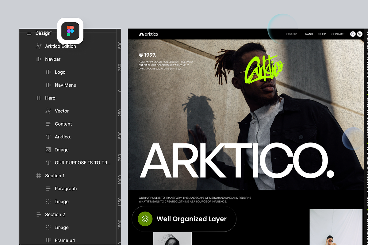 Arktico - Fashion Shop Landing Page, a Landing Page Template by SLAB! Design (Photo 3 of 5)