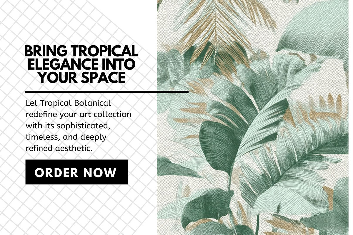 30+ Tropical Botanical Wallpapers, a Decorative Illustration by Virgo Studio (Photo 6 of 6)
