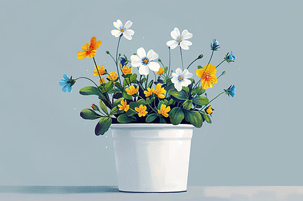A vibrant array of paper-like flower, a Photo by LOGOCREATIVE
