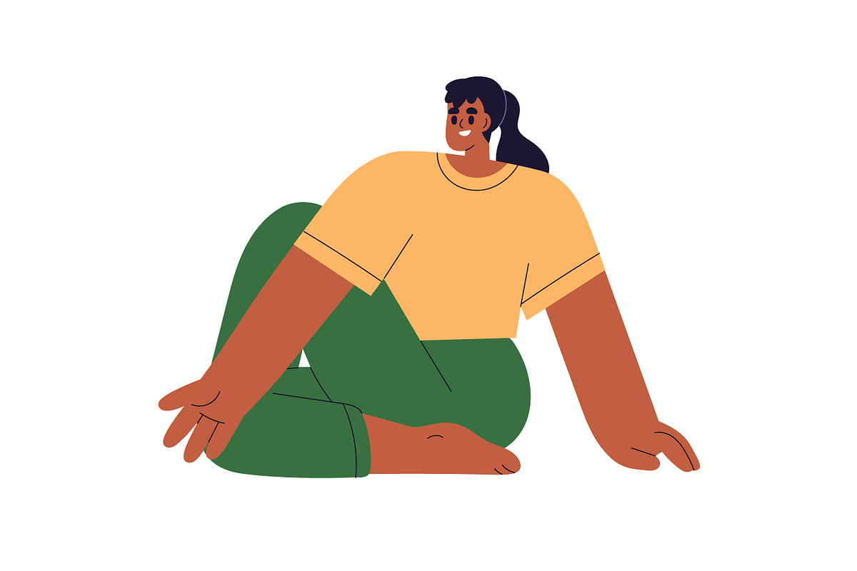 Women exercising in yoga asanas set, a Sport Illustration by Good Studio (Photo 7 of 13)