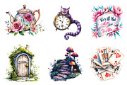 Vintage Alice in Wonderland Clipart, an Illustration by CreationArt (Thumbnail 5 of 5)
