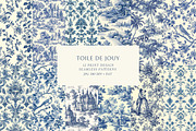 Toile de Jouy Print Design Patterns, a Pattern Graphic by Olya Creative (Thumbnail 1 of 24)