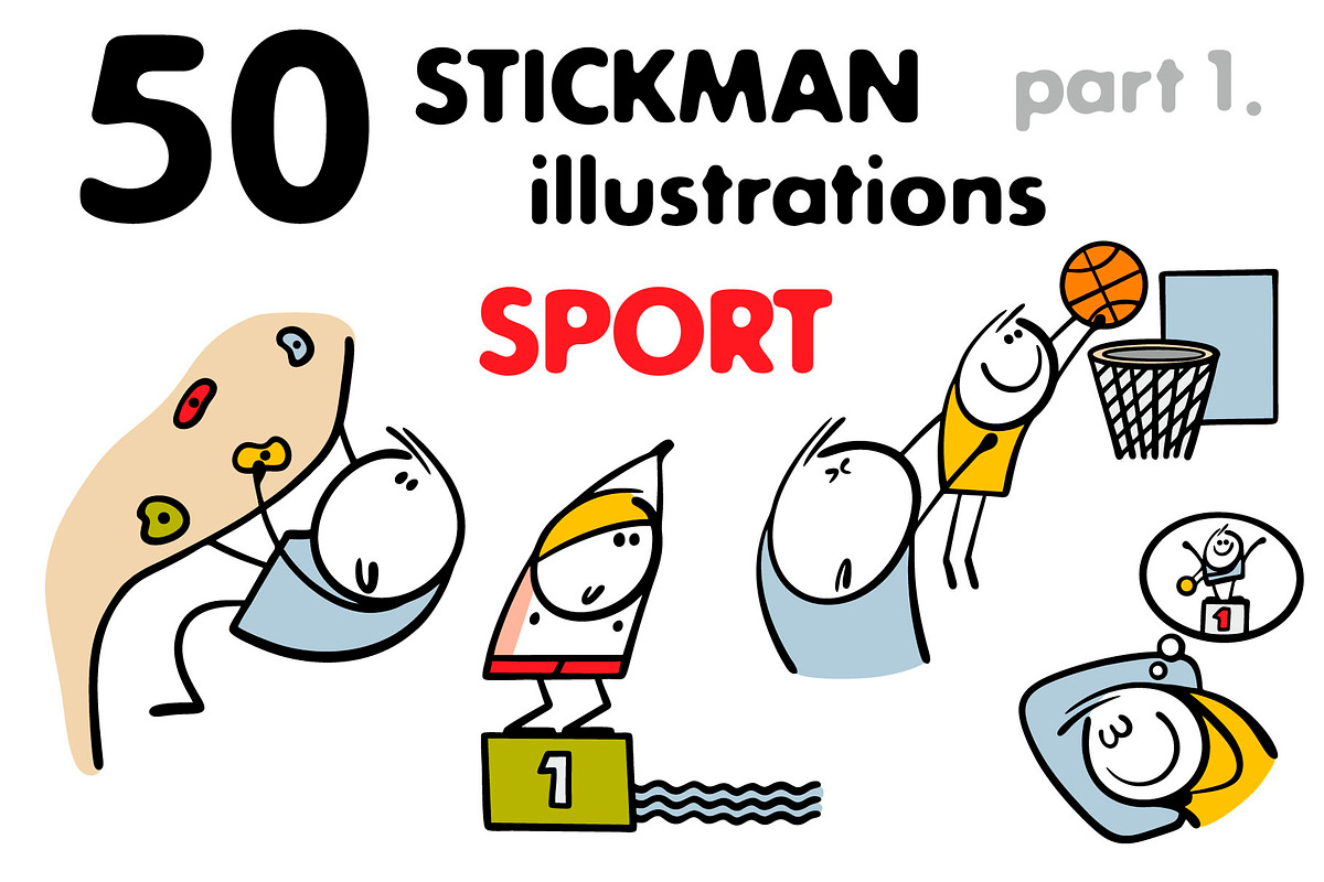 Cartoon sport set 1., an Illustration by eka panova (Photo 1 of 6)