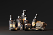 Dark Plastic Cosmetic Mockup Bundle, a Cups & Container Mockup by pmvch (Thumbnail 1 of 111)