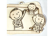 Custom Family Portrait Laser Cut, an Object Graphic by Bubert Art (Thumbnail 8 of 10)