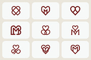 Minimalist Heart Logo Bundle, a Branding & Logo Template by Vectorium Studio (Thumbnail 1 of 2)