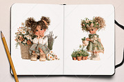 Whimsical Floral Girl PNG Clipart, a Seasonal Illustration by Canvas Craft (Thumbnail 8 of 10)