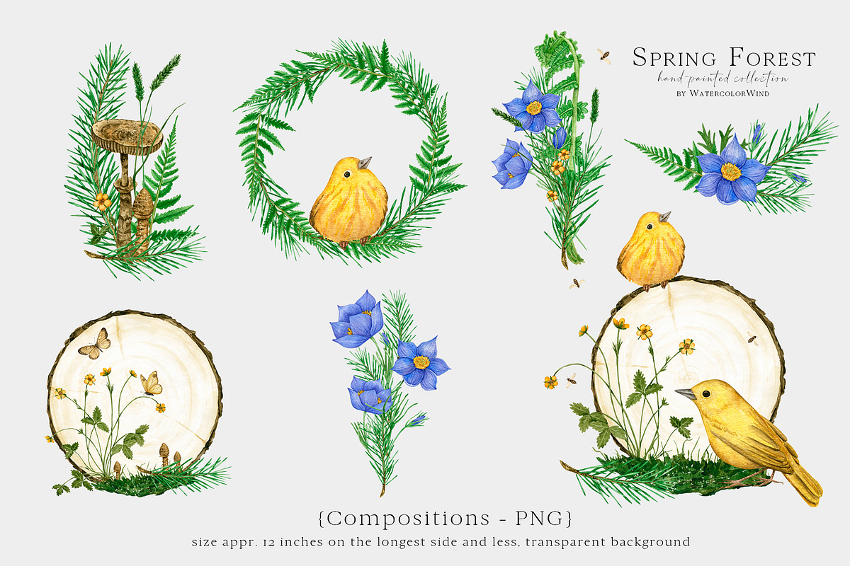 Watercolor Floral All Seasons Bundle, a Seasonal Illustration by Ksenia Shmakova (Photo 36 of 39)