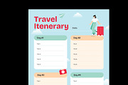 Travel Itinerary Planner, a Stationery Template by Neermana (Thumbnail 2 of 4)