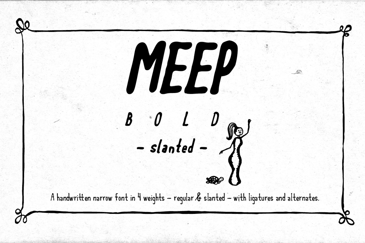 Meep Bold Slanted