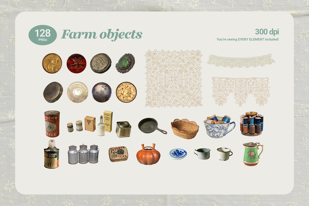 Rustic Country Life – Collage Kit, an Object Graphic by JuliBelushi (Photo 5 of 9)