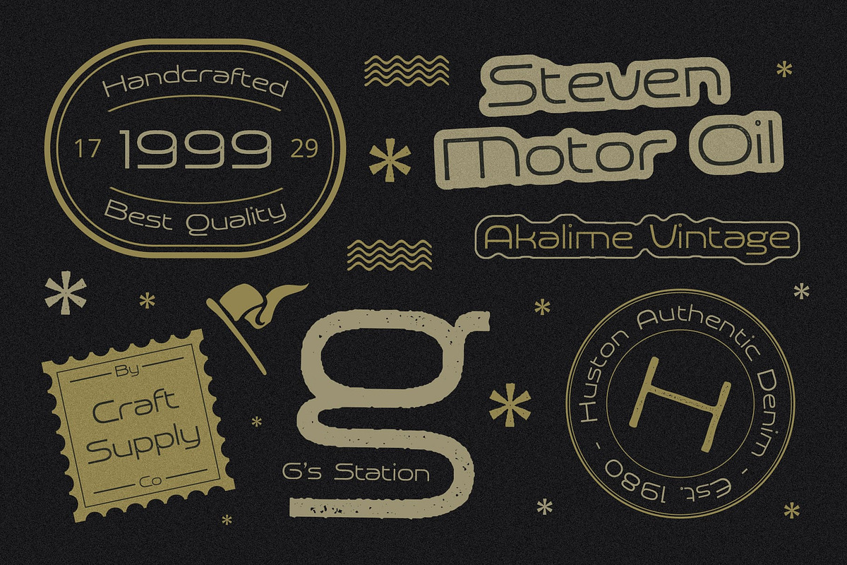 Akalime Vintage, a Sans Serif Font by Craft Supply Co. (Photo 8 of 8)