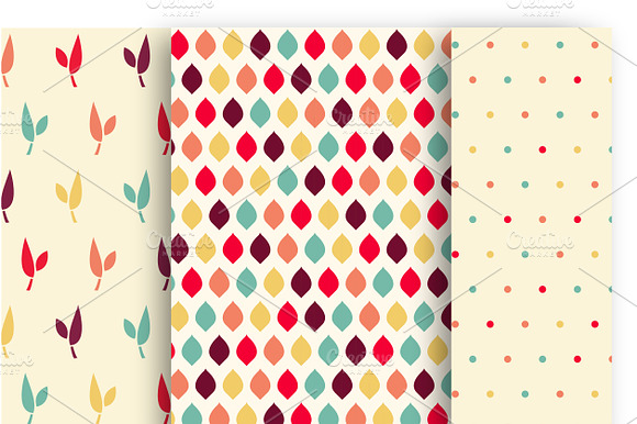3 vector retro geometric patterns. preview 2