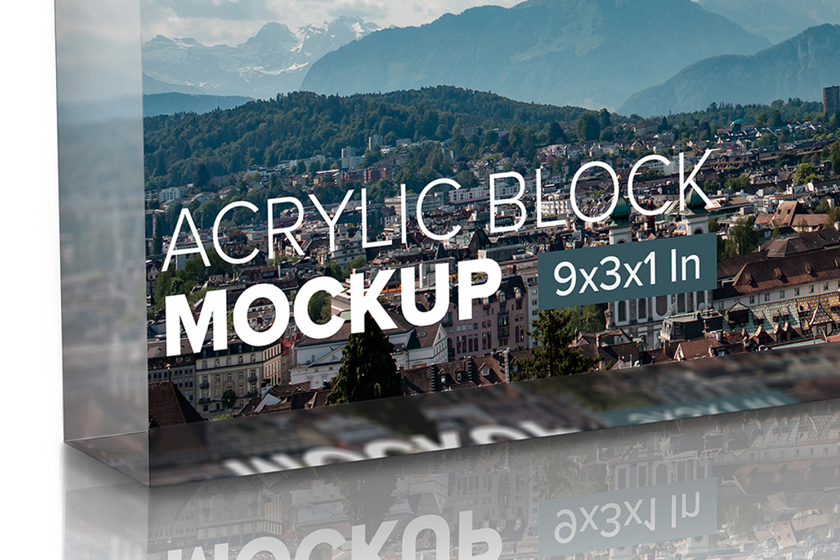Landscape Acrylic Block Mockup, a Merchandise Mockup by Mockups by Carlos Viloria (Photo 5 of 6)