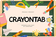 Crayontab – Modern Kids Font