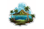 Tropical Digital Sticker, a Decorative Illustration by Creative design (Thumbnail 2 of 7)