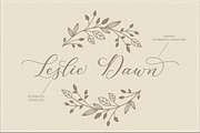 Leslie Dawn, a Script Font by Graphix Line Studio (Thumbnail 5 of 10)