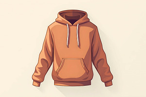 Flat vector front view of a pullover, a Photo by LOGOCREATIVE
