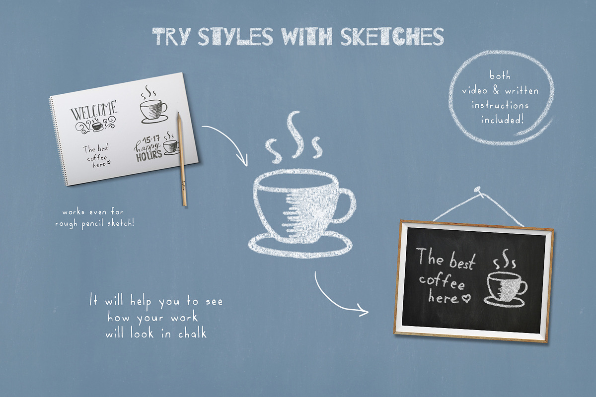 Chalk Styles for Photoshop, a Layer Style Add-On by Pikovit (Photo 12 of 14)