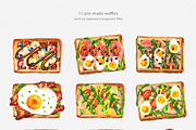 Delicious Breakfast Watercolor Set, a Food Illustration by Volha Studio (Thumbnail 7 of 10)