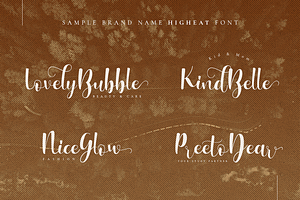 Higheat - Stylish Calligraphy Font