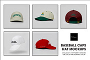 Baseball Caps Hat Mockup Vol 1, a Hat Mockup by made_by_nope (Thumbnail 1 of 29)