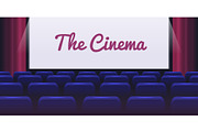 Empty cinema hall. Movie screen, an Object Graphic by Stock-Smart-Start (Thumbnail 1 of 3)