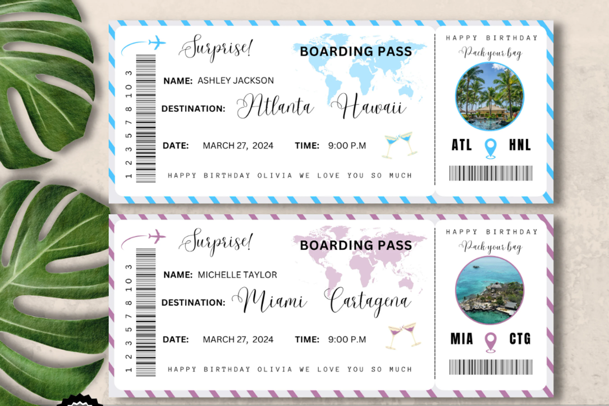 Editable Boarding Pass Template, a Card Template by YasdeyDesigns (Photo 1 of 6)