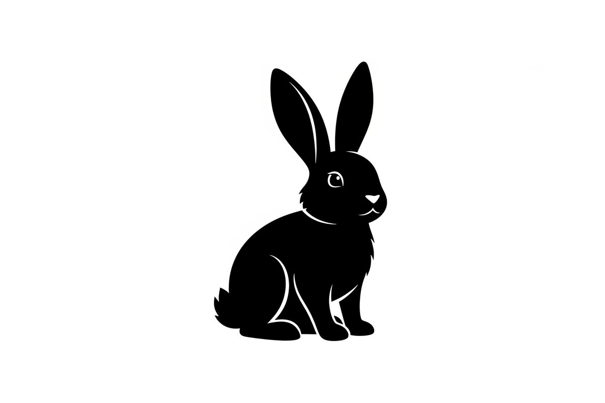 Cute Rabbit Silhouette Vector Bundle, an Illustration by yasushie (Photo 25 of 51)
