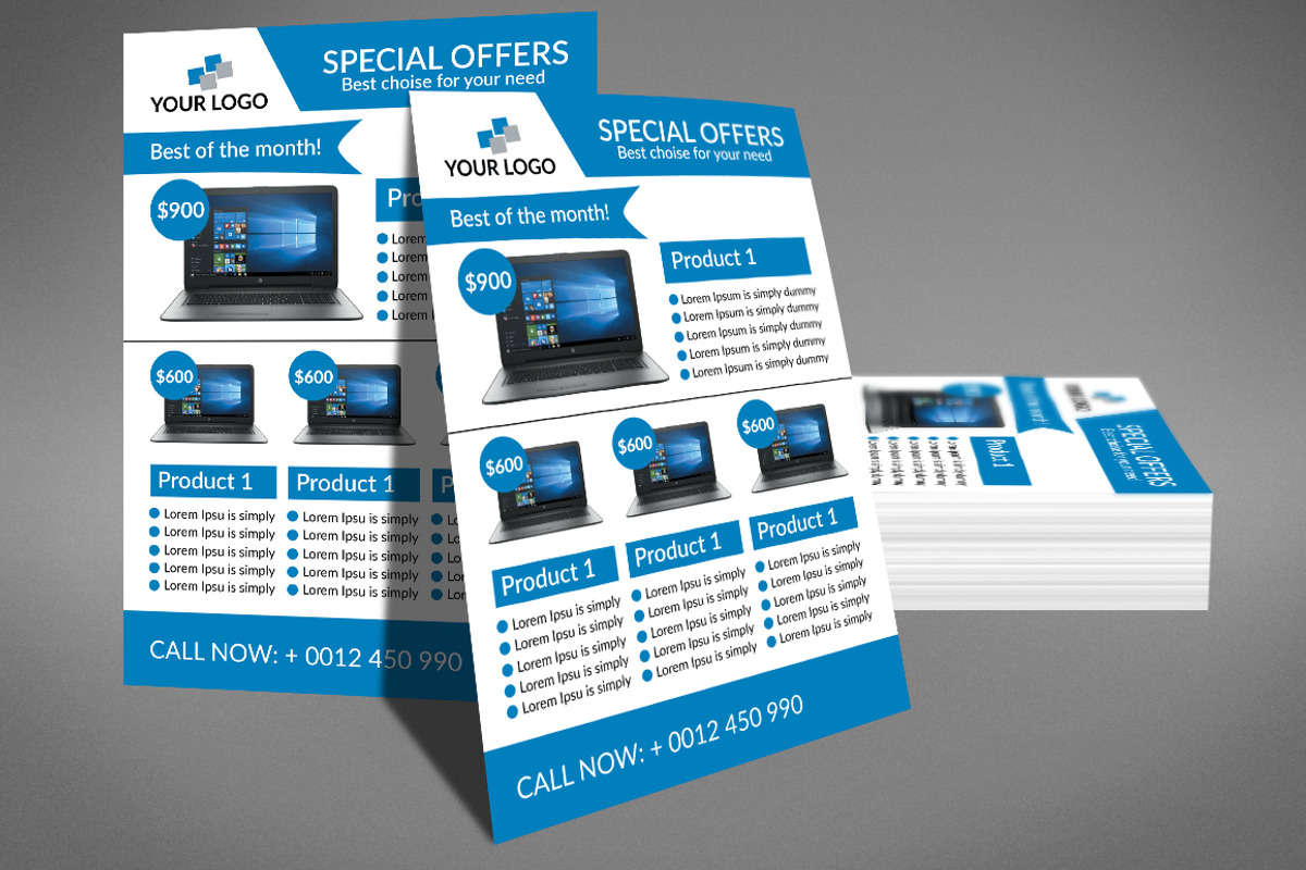 Computer sale Flyer, a Flyer Template by graphicforest
